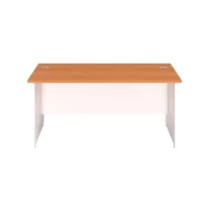 1800 X 800 Panel Rectangular Desk Beech-White