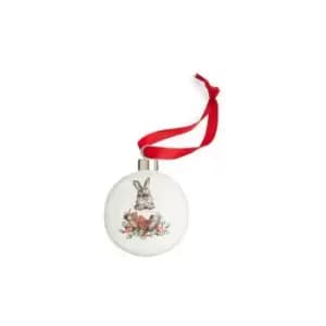 Wrendale Designs - Bauble Merry Little Christmas Rabbit