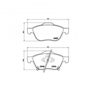 Front Brake Pad Set BREMBO P 83 043