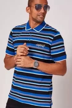 Guinness Short Sleeve Textured Stripe Polo Shirt