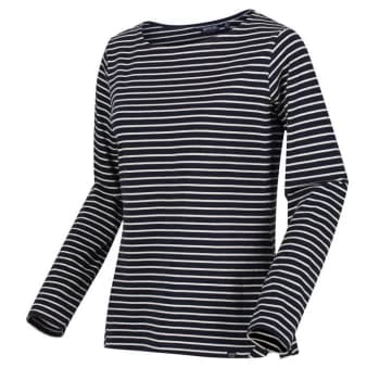 Regatta Fernanda Jersey Top - Navy/LtVanil
