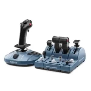 Thrustmaster TCA CAPTAIN PACK AIRBUS EDITION PC Joystick +Double manette des gaz Rplique A3 Black Blue USB Flight Sim