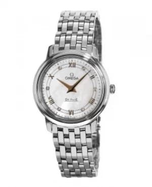 Omega De Ville Quartz 27.4mm Mother of Pearl Steel Womens Watch 424.10.27.60.55.001 424.10.27.60.55.001