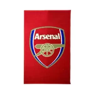 Arsenal FC Official Football Crest Rug (One Size) (Red/Gold)