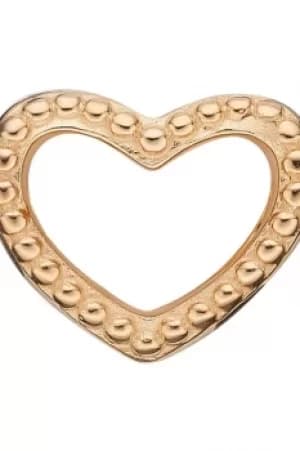 Ladies Christina Gold Plated Sterling Silver Heart Dots Bead Charm 623-G08