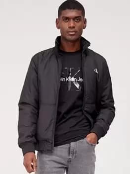 Calvin Klein Jeans Padded Harrington Jacket - Black, Size XL, Men