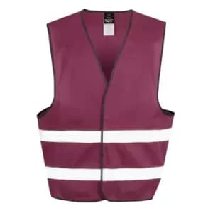 Result Adults Unisex Safeguard Enhance Visibility Vest (L/XL) (Burgundy)