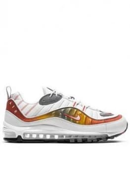 Nike Air Max 98 SE - White/Khaki, White/Grey/Orange, Size 12, Men