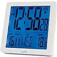 Acctim Digital Alarm Clock White 9.3 x 9.3 x 4.4 x 9.3 cm