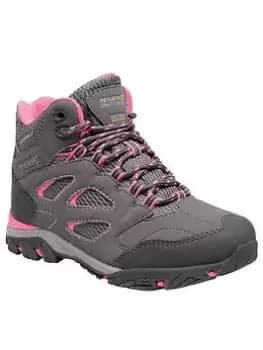 Regatta Holcombe IEP Mid Junior Walking Boots - Grey/Pink, Size 1 Older