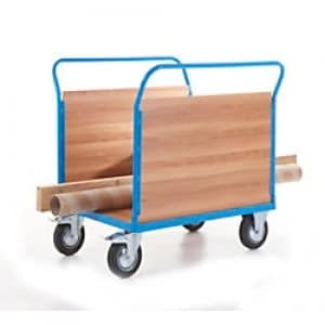 GPC Platform Truck with 2 Veneer Sides Blue Capacity: 500L 4 Castors 700mm x 1050mm x 1000mm
