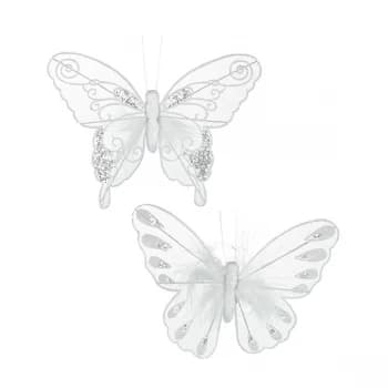 Opaque Butterfly Decorations (Set of 2)