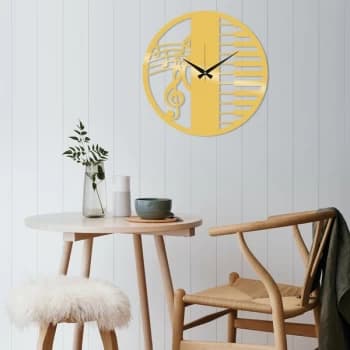 Metal Wall Clock 29 - Gold Gold Decorative Metal Wall Clock
