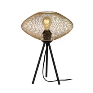 Mesh Classic Table Lamp - Ø30cm - 1xE27 - Matt Gold, Brass
