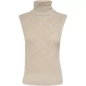 Only Roll Knit Vest - Beige