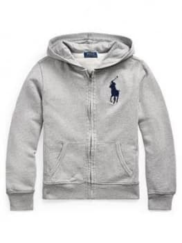 Ralph Lauren Boys Polo Zip Through Hoodie - Grey