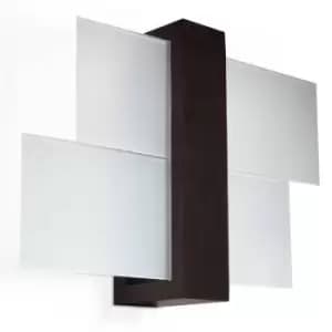 Feniks 1 Light Flush Wall Light Black, E27