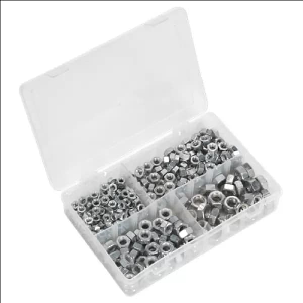 Genuine SEALEY AB029SN Steel Nut Assortment 320pc 1/4-1/2UNF DIN 934