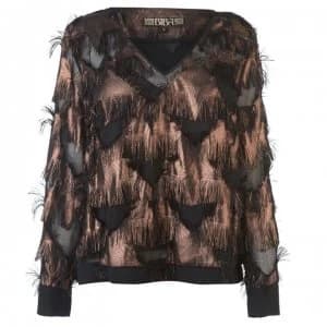 Biba Fluffy Star Blouse Womens - Black