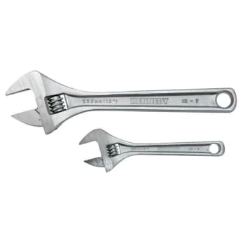 10'/6' Chromed Finish Adjustable Wrench Set - Kennedy