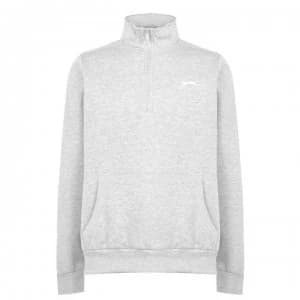 Slazenger Quarter Zip Fleece Top Mens - Grey Marl