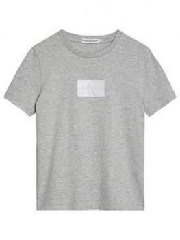 Calvin Klein Jeans Boys Reflective Badge T-Shirt - Grey