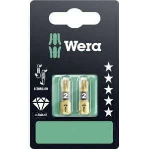 Wera 855/1 BDC SB SiS Philips bit PZ 2 Tool steel DLC coated D 6.3 2 pcs