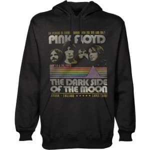 Pink Floyd - Retro Stripes Unisex Large Pullover Hoodie - Black