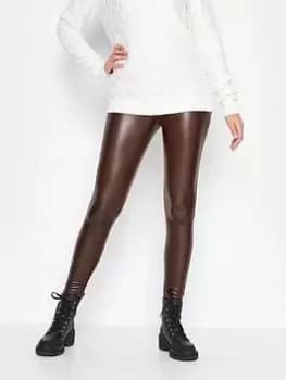 Long Tall Sally Dark Red Pu Legging, Red, Size 14, Length 36, Women