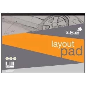 Silvine A3 Layout Pad Bank Paper Acid Free 50gsm 80 Sheets A3LP