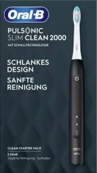 Oral B Pulsonic Slim Clean 2000 Black Sonic Electric Toothbrush