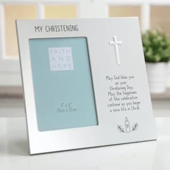 4" x 6" - Faith & Hope Aluminium My Christening Photo Frame