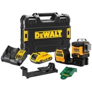 DEWALT DCE089 18v Self Levelling Cross Line GREEN Laser Level 1 x 2ah Li-ion Charger Case