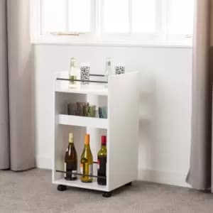 Naples Serving Cart White White