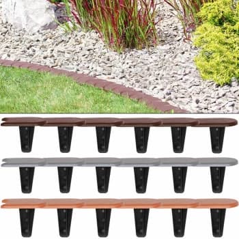 Lawn Edge Garden Boarder Palisade Fence Border Edging terrakotta / 7,6m (de)