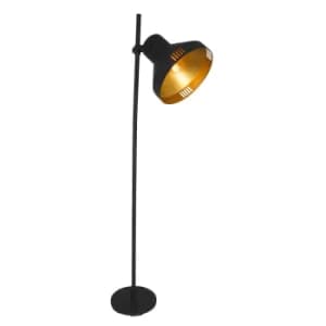 Evy Task Floor Lamp Black Matt, Gold