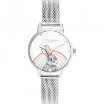 Ladies Olivia Burton Rainbow Bunny, Gold & Silver Mesh Watch