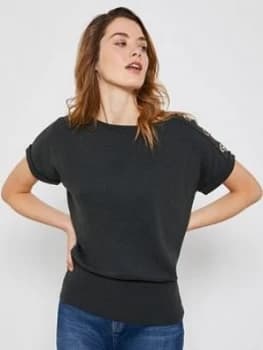 Mint Velvet Mint Velvet Eyelet Detail Jumper - Khaki