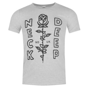 Official Neck Deep T Shirt Mens - Grey