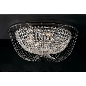 Fan Europe Vienna - Crystal K9 Flush Ceiling Light, Chrome, E14