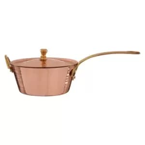 Premier Housewares Mini Saucepan with Lid - Stainless Steel/Copper