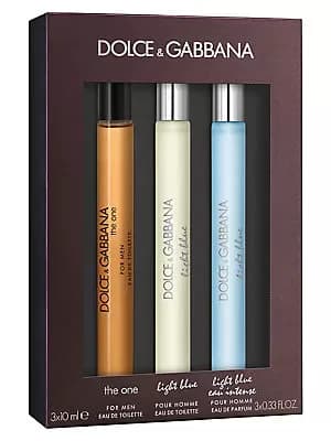 Dolce & Gabbana Gift Set 10ml The One Eau de Toilette +10 ml Light Blue Pour Homme Eau de Toilette + 10ml Light Blue Eau Intense Pour Homme Eau de Par