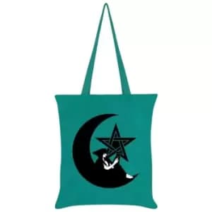 Grindstore Pentagram Witch Tote Bag (One Size) (Emerald Green/Black) - Emerald Green/Black