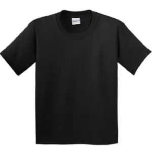 Gildan Childrens Unisex Heavy Cotton T-Shirt (Pack Of 2) (S) (Black)
