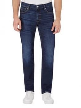 Calvin Klein Jeans CKJ 035 Straight Fit Jeans, Denim Blue, Size 30, Inside Leg Regular, Men