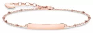 Thomas Sabo A1975-415-40-L19V Classic Rose Gold Plated Bar Jewellery