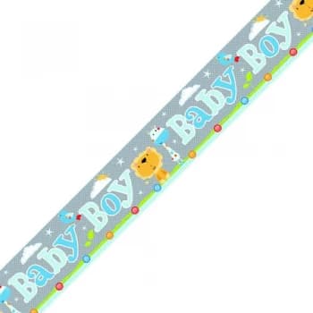 Baby Boy Banner BlueGrey Pack of 6 6837-BBB-1