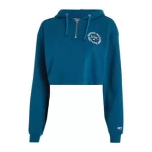 Tommy Jeans Timeless Cropped Hoodie - Blue
