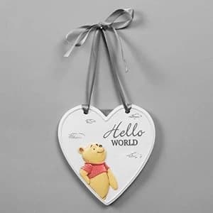 Disney Christopher Robin Relief Heart Hello World Plaque