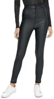 Noisy May NMELLA SUPER HW COATED PANTS NOOS Cloth Trousers black